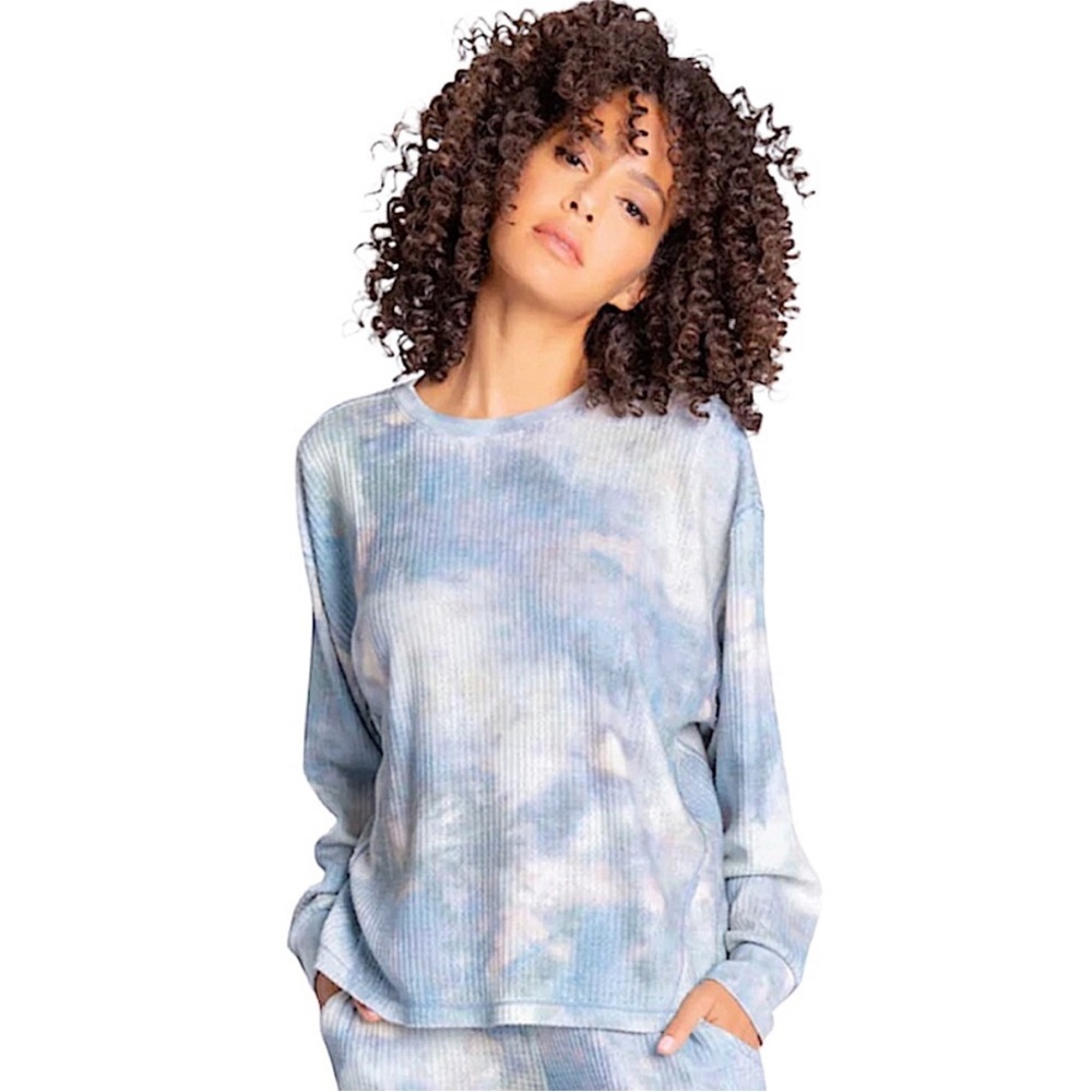 PJ Salvage Cloudy Days Top Blue Medium NEW